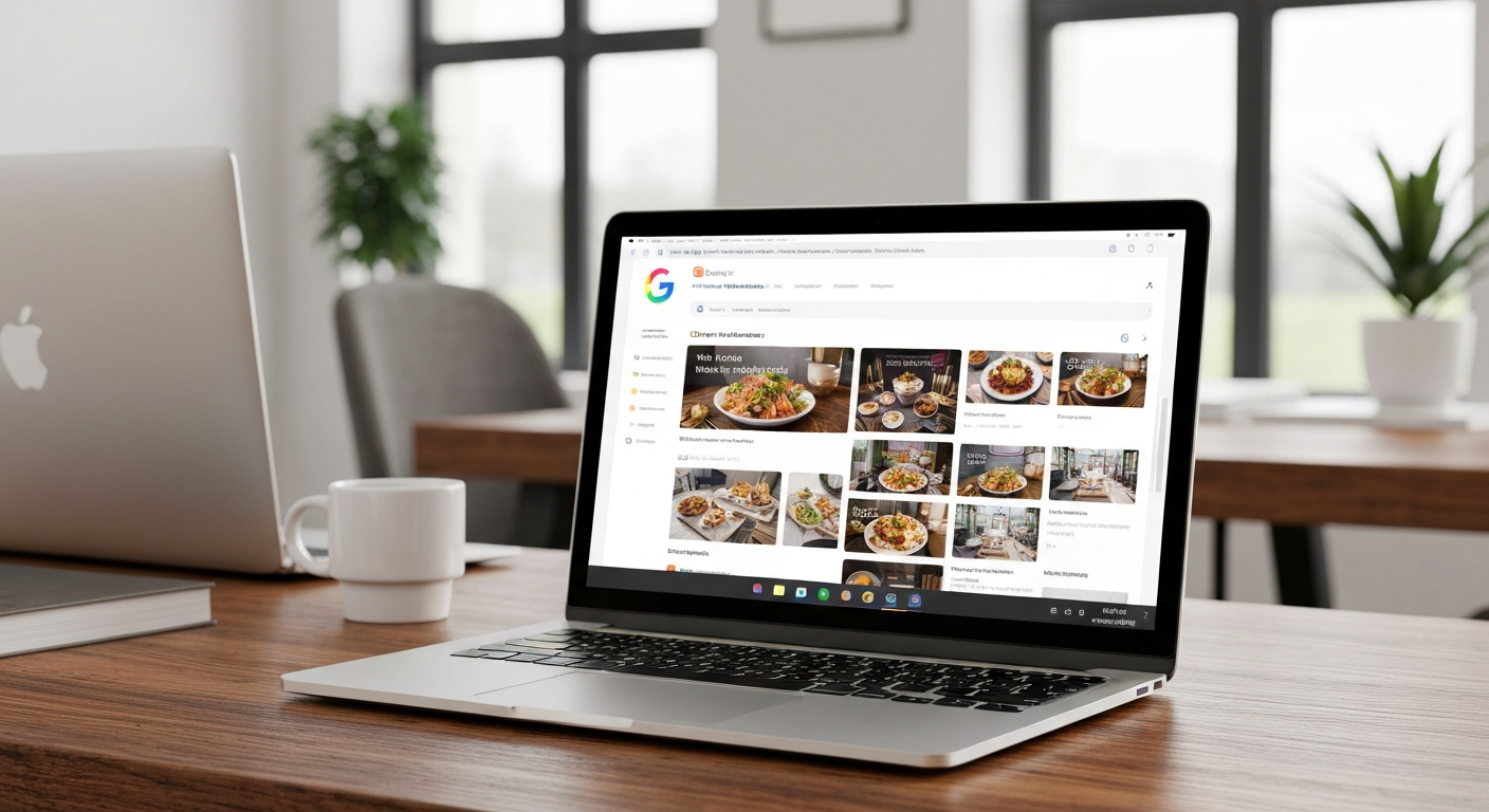 Interface Google Business Profile d'un restaurant en cours d'optimisation pour améliorer le classement local